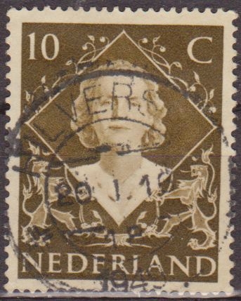 Holanda 1948 Scott 304 Sello Reina Juliana 10c usado Stamps Netherlands Holland Hollande Olanda 